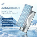 IPI AURORA 65 Wireless magnetic switch keyboard — silver ice colorway with translucent keycaps