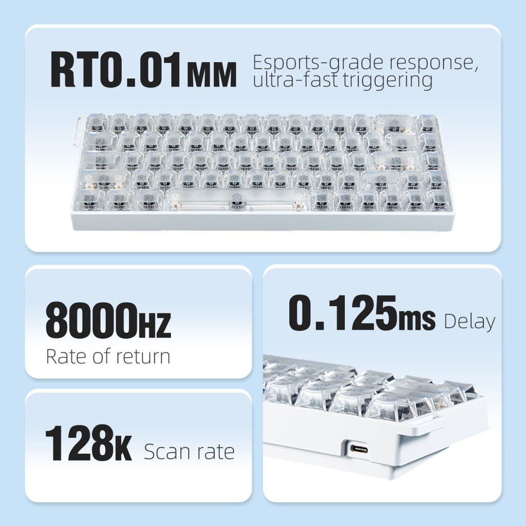 IPI FLASH 68 — 68-Key Magnetic Switch Gaming Keyboard, 8000Hz, Full Aluminium