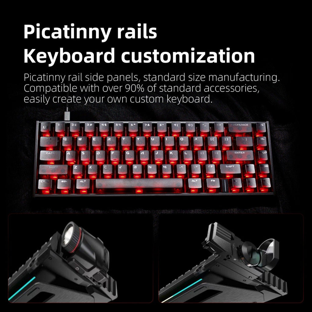 IPI Q SERIES — Aluminium Magnetic Switch Keyboard with Picatinny Rail, 65% / 75%