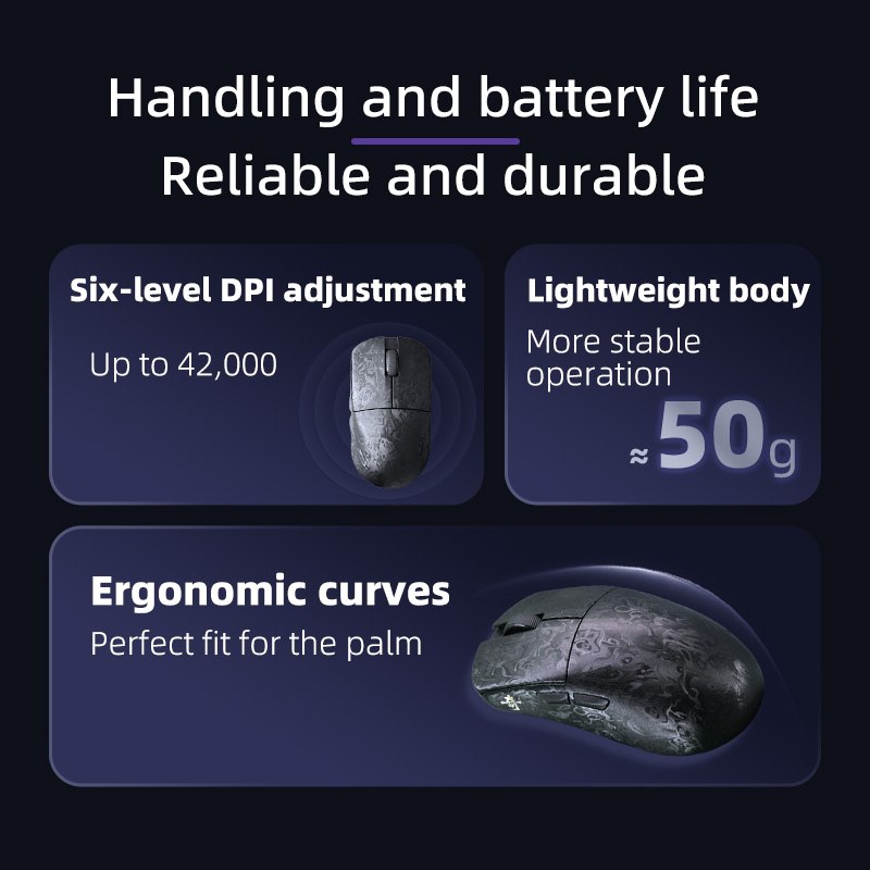 IPI QI Pro Series - Carbon Fiber Gaming Mouse - 3